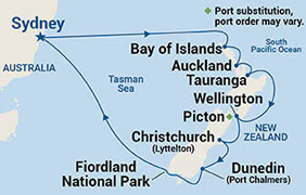 New Zealand gay cruise map