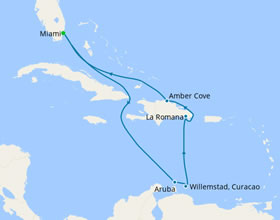 Southern Caribbean gay daddy cruise map