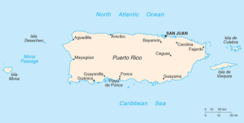 Puerto Rico Islands gay sailingcruise map