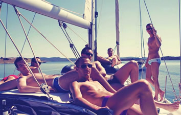 Gay men sailing cruise