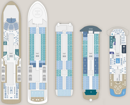 Le Commandant Charcot deck plans