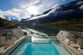 Ponant Fjords cruise pool deck