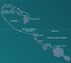 Polynesia Gay Cruise 2023 map