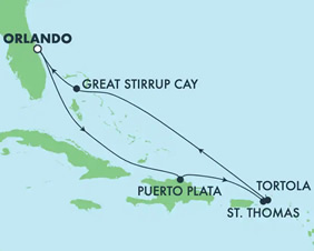 Caribbean gay cruise map