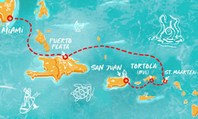 Caribbean gay cruise map