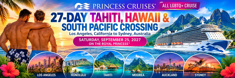 South Pacific Crossing Gay cruise fromLos Angeles to Sydney
