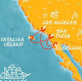 West Coast gay cruise map
