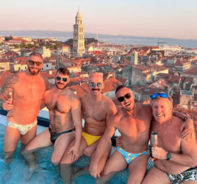 Split, Croatia gay tour - Cornaro Hotel Rooftop