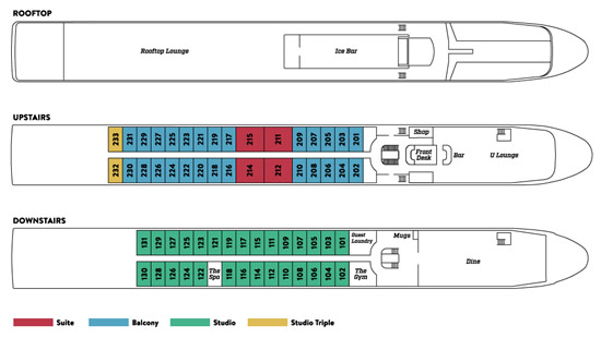 U by Uniworld A Ship Deck Plan