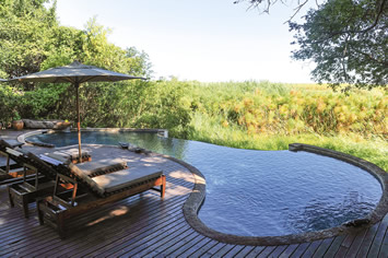 African safari lodge pool
