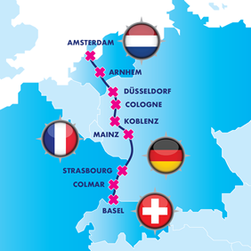 Vienna to Budapest gay cruise map