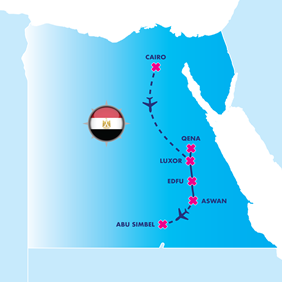 Egypt Nile river gay cruise map