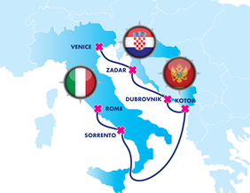 Italian Odyssey gay cruise map
