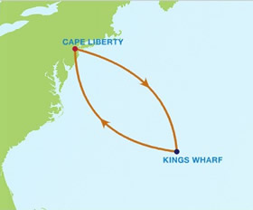 Virgin Bermuda gay cruise map