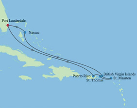 Christmas Caribbean Gay Cruise map