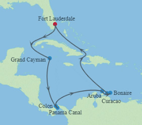 Christmas & New Year Caribbean Gay Cruise map
