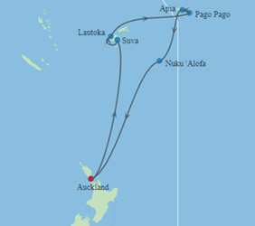 Fiji & Tonga Gay Cruise map