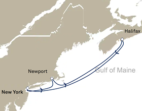New England & Canada Gay Group Cruise map