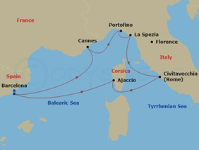 Celebrity Edge Mediterranean Gay Cruise map