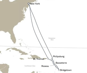 Christmas and New Year Caribbean Gay Group Cruise map