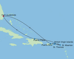 Post Thanksgiving Caribbean Gay Cruise Map