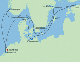 Scandinavia gay cruise map