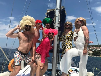 Croatia gay sailing cruise dress up day