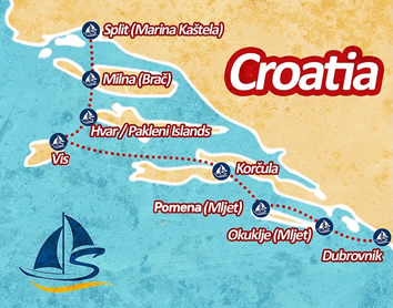 Croatia gay sailing holidays map