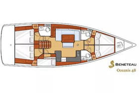 Oceanis 48 yacht layout