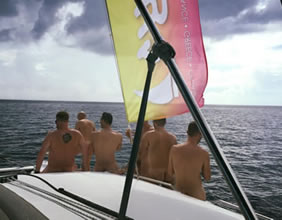 Gay Nude sailing cruise
