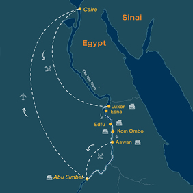 Egypt gay cruise map