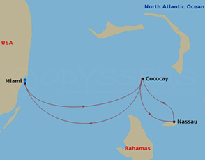 Miami Beach Gay Pride cruise 2020 map