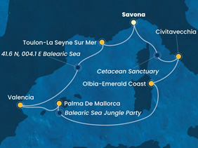 Mediterranean drag cruise 2025 map