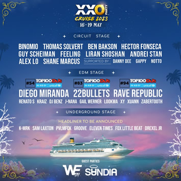 XXO Gay Party Cruise Lineup