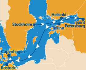Baltic Gay Cruise 2022 map