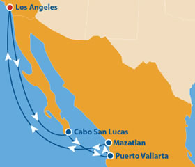 Mexican Riviera 2022 Atlantis gay cruise map