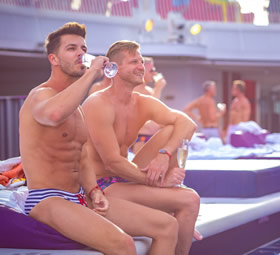 Virgin Caribbean gay cruise sea day