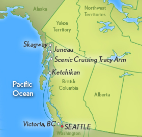 Lesbian Alaska cruise map