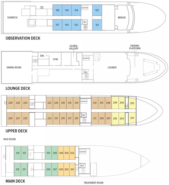National Geographic Quest Deck Plan
