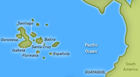 Exclusively lesbian Galapagos  cruise map