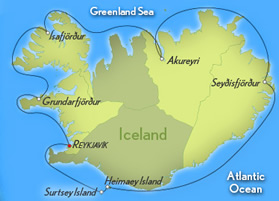Iceland lesbian cruise map