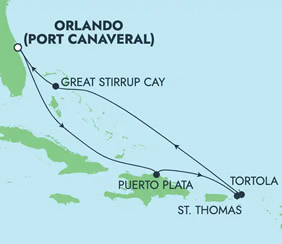 LGBT Caribbean Cruise 2025 map