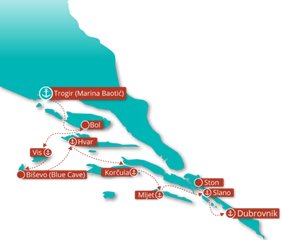 Croatia LGBT cruise map