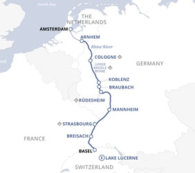 Rhine river gay cruise map