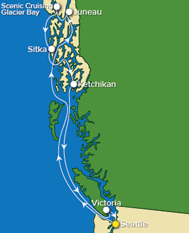 All Gay Alaska Cruise 2019 map