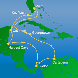 RSVP Exotic Caribbean 2023 Gay Cruise map