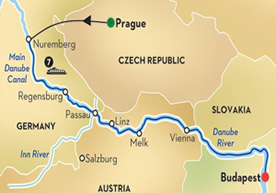 All Gay Legendary Danube 2013 Cruise map