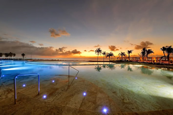 TRS Yucatan Hotel Pool Night