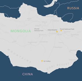 Mongolia Gay Tour Map