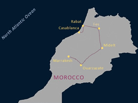 Morocco Gay Tour Map